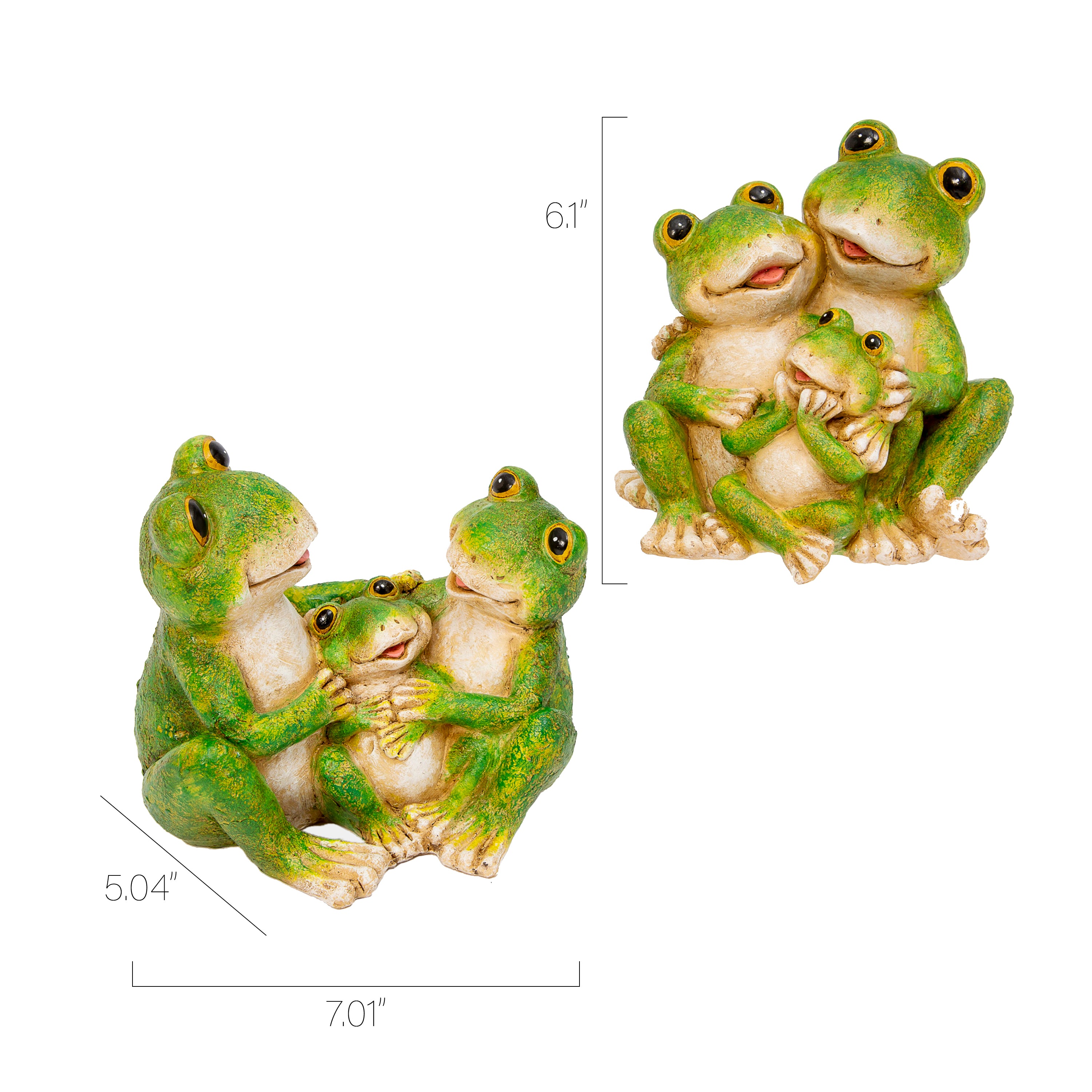 7 in. Resin Frog Family Figurines, set of 2